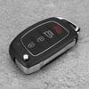 Flip 4 Button Remote Key Fob Case Shell Cover Fit For Hyundai Santa Fe (ix45) 2013 2014