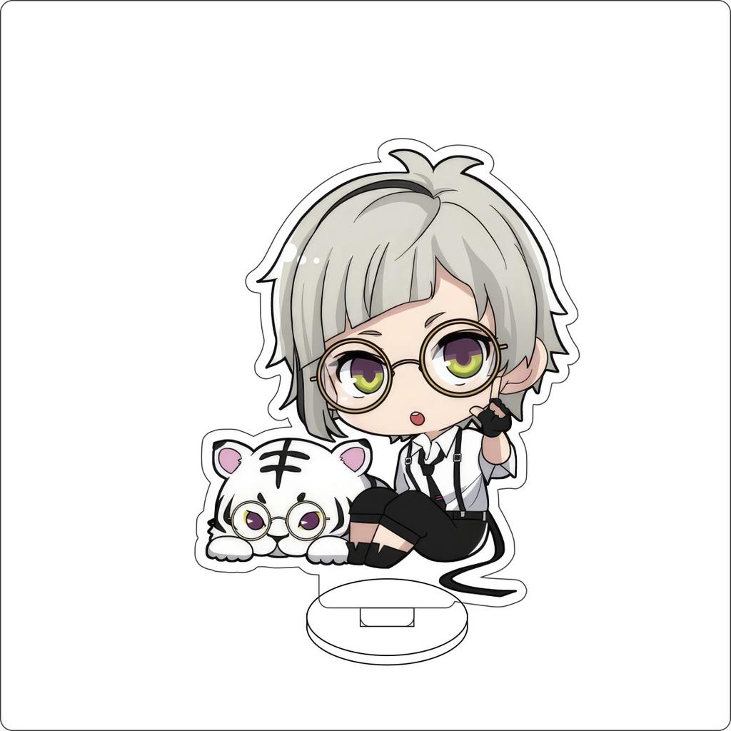 10CM Anime Bungo Stray Dogs Figure Stand Model Nakahara Chuuya/Izumi Kyouka/Edogawa Rampo Cute Desk Decor Standing Sign Gifts