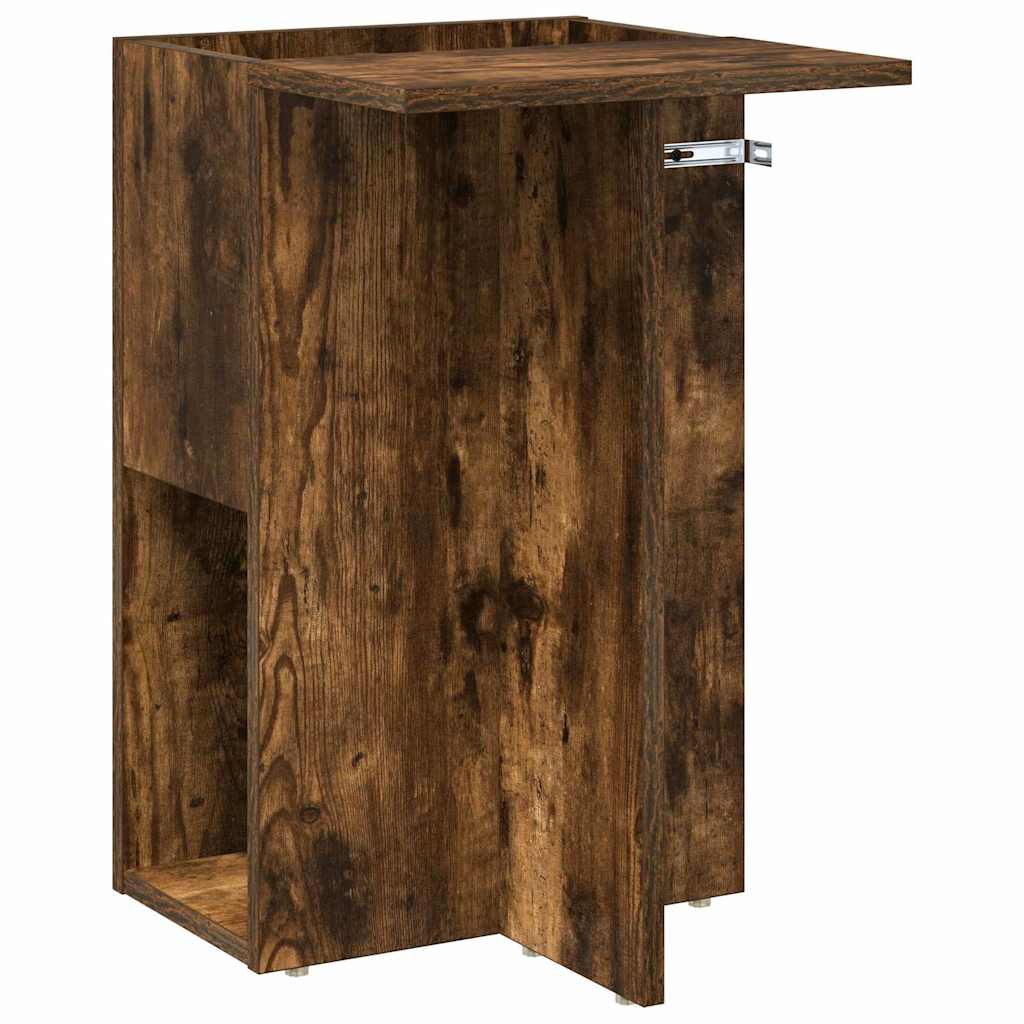 Side Table Smoked Oak 35 x 40 x 55 cm Wood Based Material