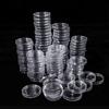 100 Pieces 18mm Coin Holder Capsules, Airtight Circular Clear Plastic Coin Containers, Secure Coin Storage for Collectibles, Commemorative Coins