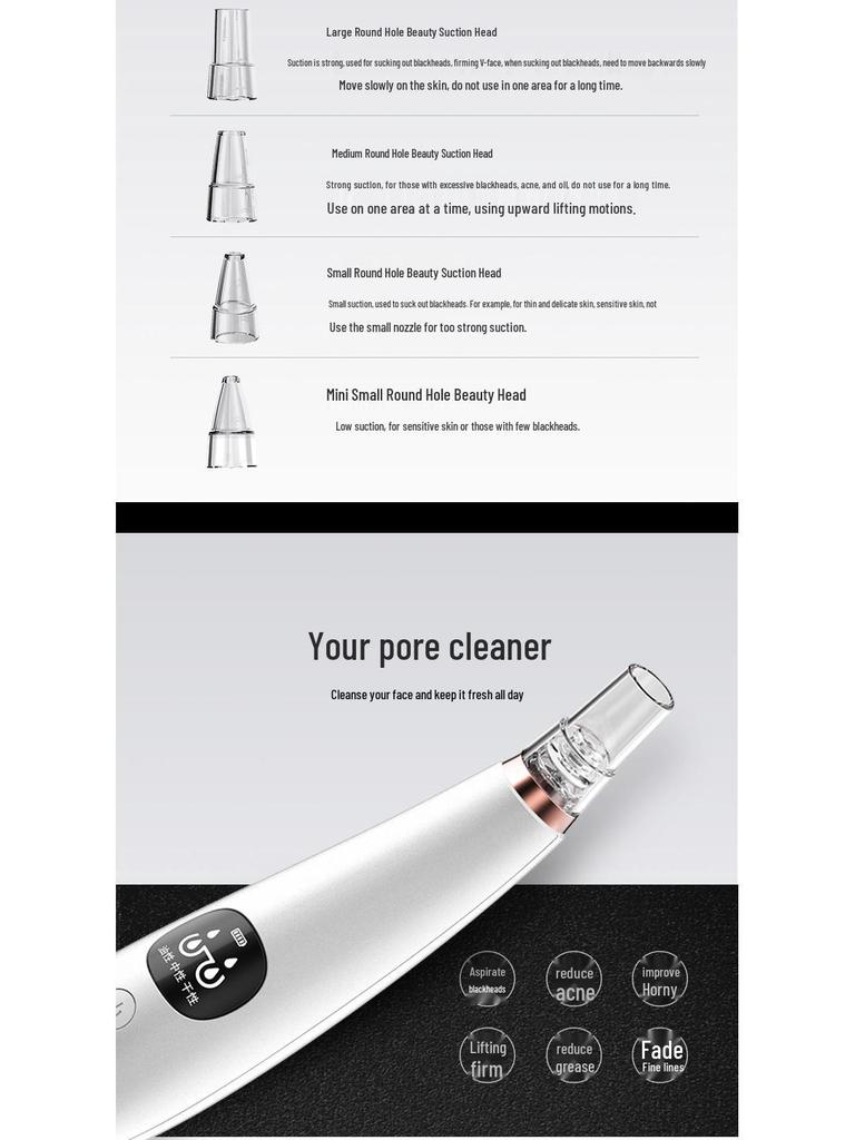 Electric Blackhead Remover & Pore Cleaner for Acne and Oil Control
