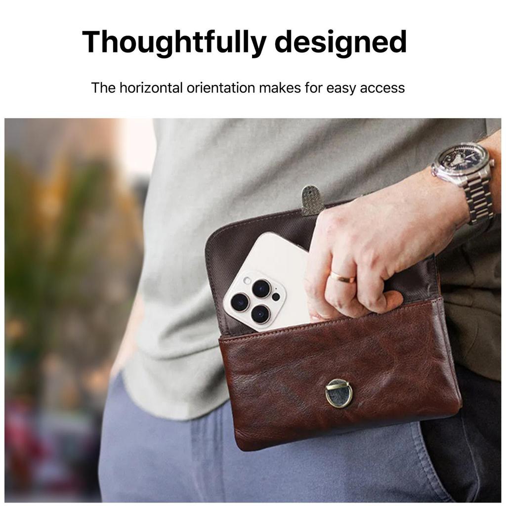 CONTACT'S Genuine Leather New Style Men's Waist Bag for 6.9 Inch Mobile Phone FRID Wallet Card Holder Male Belt Pack Phone Pounch