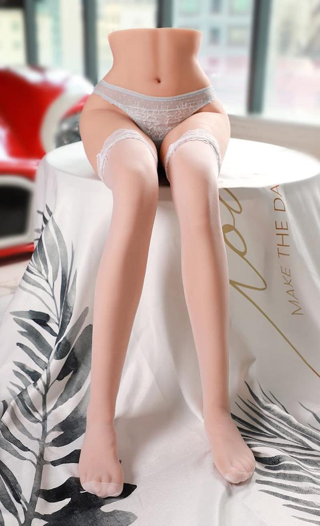 Half body skin color long legs silicone lower body doll real touch doll realistic vagina male sex toy masturbator