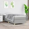 Maison Exclusive - Bed Slatted Base and Mattress Light Grey 90x190 Cm Fabric