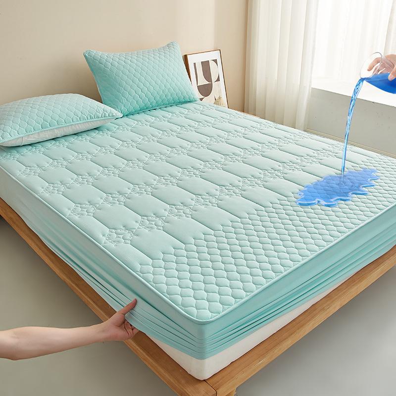 Water Wash Cotton Quilted Waterproof Bedspread Mattress Protector Non Slip Urine Pad Dustproof Bed Cover 3 Piece Set