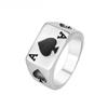 2026 Jewelry, Personalized Magician Playing Card Spade A Men's Jewelry Ring
