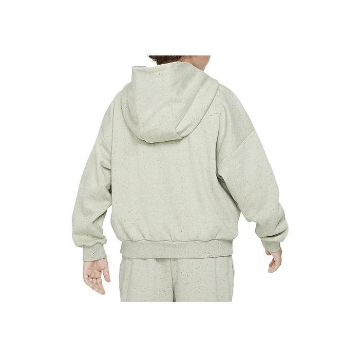 Nike Solid Color Casual Loose Hooded Sweatshirt Kids tops Honeydew FJ6027-343