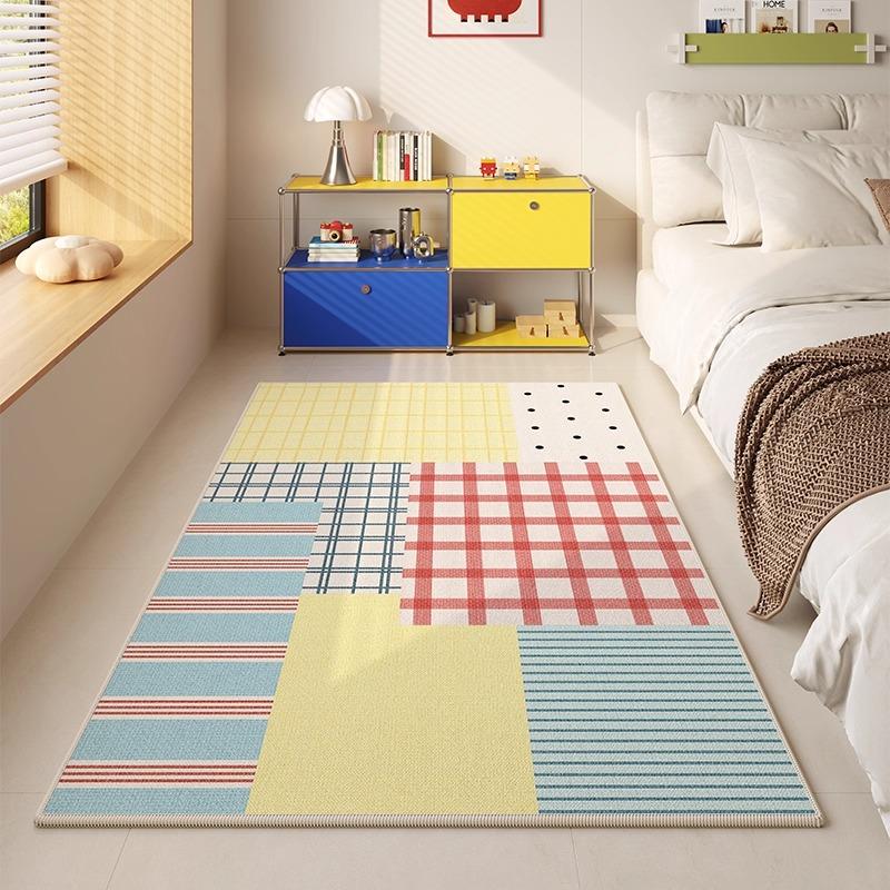 

Dopamine Colorful Living Room Carpet Home Bedroom Bedside Soft Plush Rug Machine Washable Sofa Coffee Table Non Slip Floor Mat 50X80cm