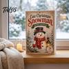 Christmas Party Favors Snowman Countdown Calendar, 24-Day Acrylic Ornament Set with Winter Collectible Holiday Toys Figures, Tree Hanging Decor, Gift