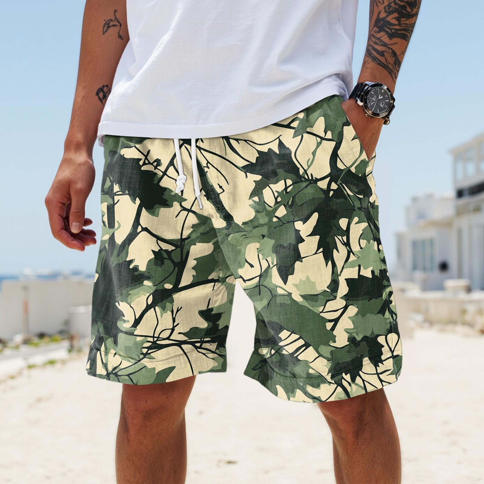 

Mens Casual Drawstring Shorts Comfortable Lightweight Elastic Waist Quick Dry Sportswear with Pockets for Outdoor Activities and Daily Wear L
