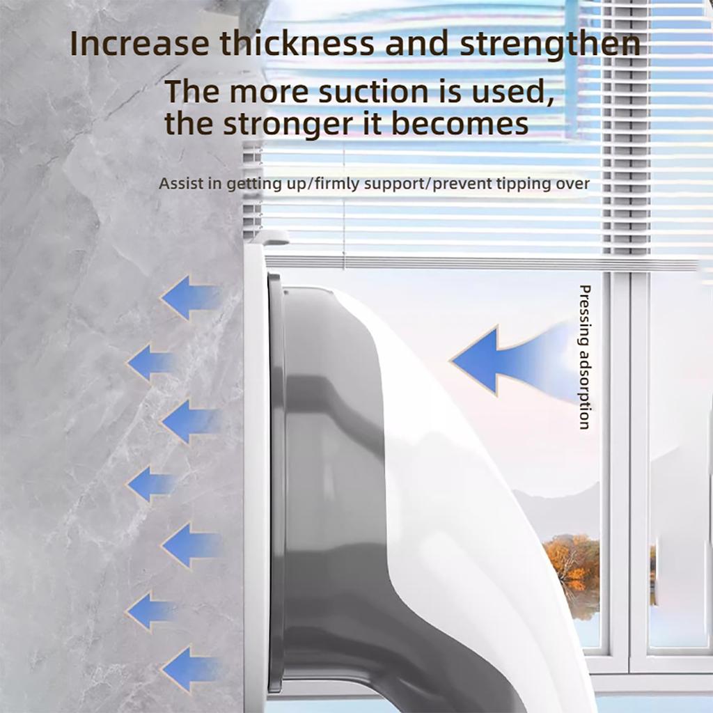 Nail-free suction cup handrail suction wall glass door handle bathtub shower handle handrail disabled elderly safety handle