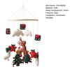 Christmas Crib Mobile Handmade Felt Baby Bed Bell with Reindeer Tree Stars Nursery Decor for Infants Safe Festive Holiday Gifts