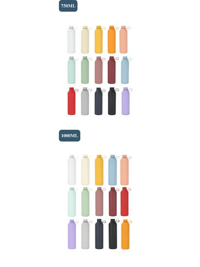 750ml Nerezová termoska - Přenosná, Matná, S malým hrdlem, pro venkovní sporty a do auta