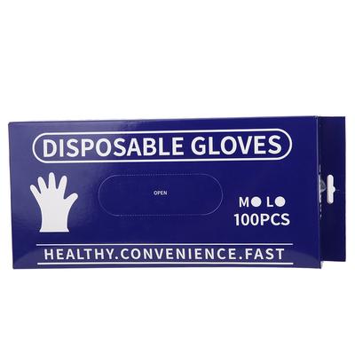100 piezas/caja de guantes desechables CPE de grado alimenticio, guantes transparentes para cocina