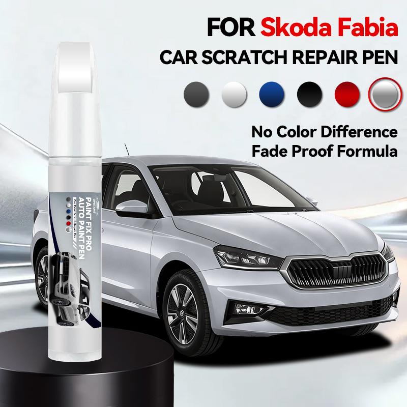 Pro Škoda Fabia 1999-2025 6Y 5J NJ HB Opravný pero na lak Dotykové pero Odstraňovač škrábanců DIY Autopříslušenství Černá Bílá Stříbrná Modrá Červená