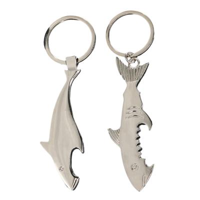 2Pcs Shark Keychain Bottle Opener Metal Bottle Opener Keyring Novelty Sea Animal Keychain for Women Men Birthday Present
