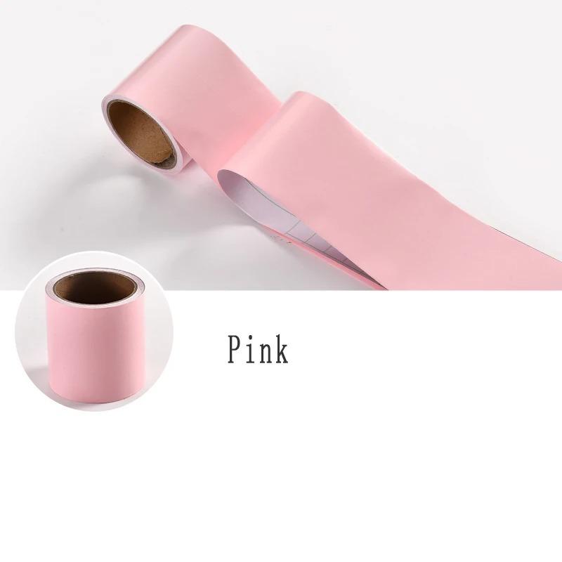 1PC 5mx10cm PVC Self-adhesive Baseboard Waterproof Wall Sticker Window Sill Door Frame Edge Wrapping Renovation Decorative Lines