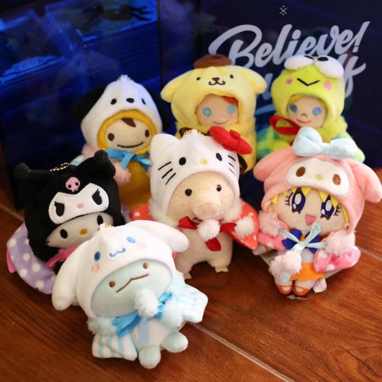 Animal Friends Costume Set: Bear, Rabbit, Squirrel, Bee Cloak & Headgear for Dolls