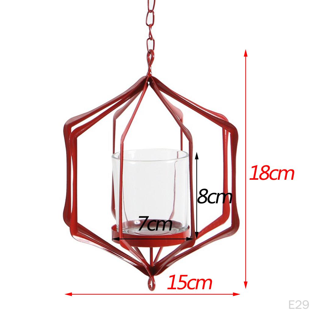 Wire Hollow Wedding Hanging Candle Holders Lantern Case