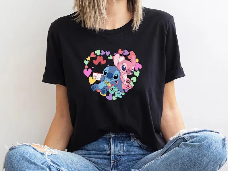 Stitch Valentine Tshirt Love Stich 2026 S