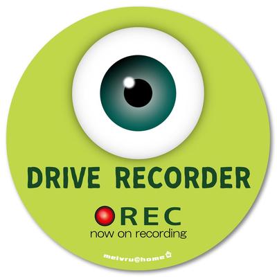 Mavre At Home Dash Cam Sticker Dash Cam Sticker Decal Sticker (Eyeball / Leaf M Size)