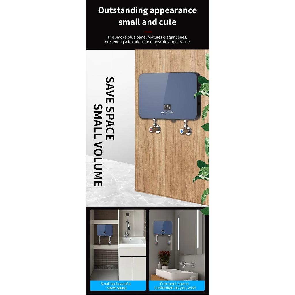 Directe Warmwaterboiler, 6000W 220V Op Aanvraag Warm Elektrische Tankloze Waterverwarmer met Digitaal Display, Constante Temperatuur