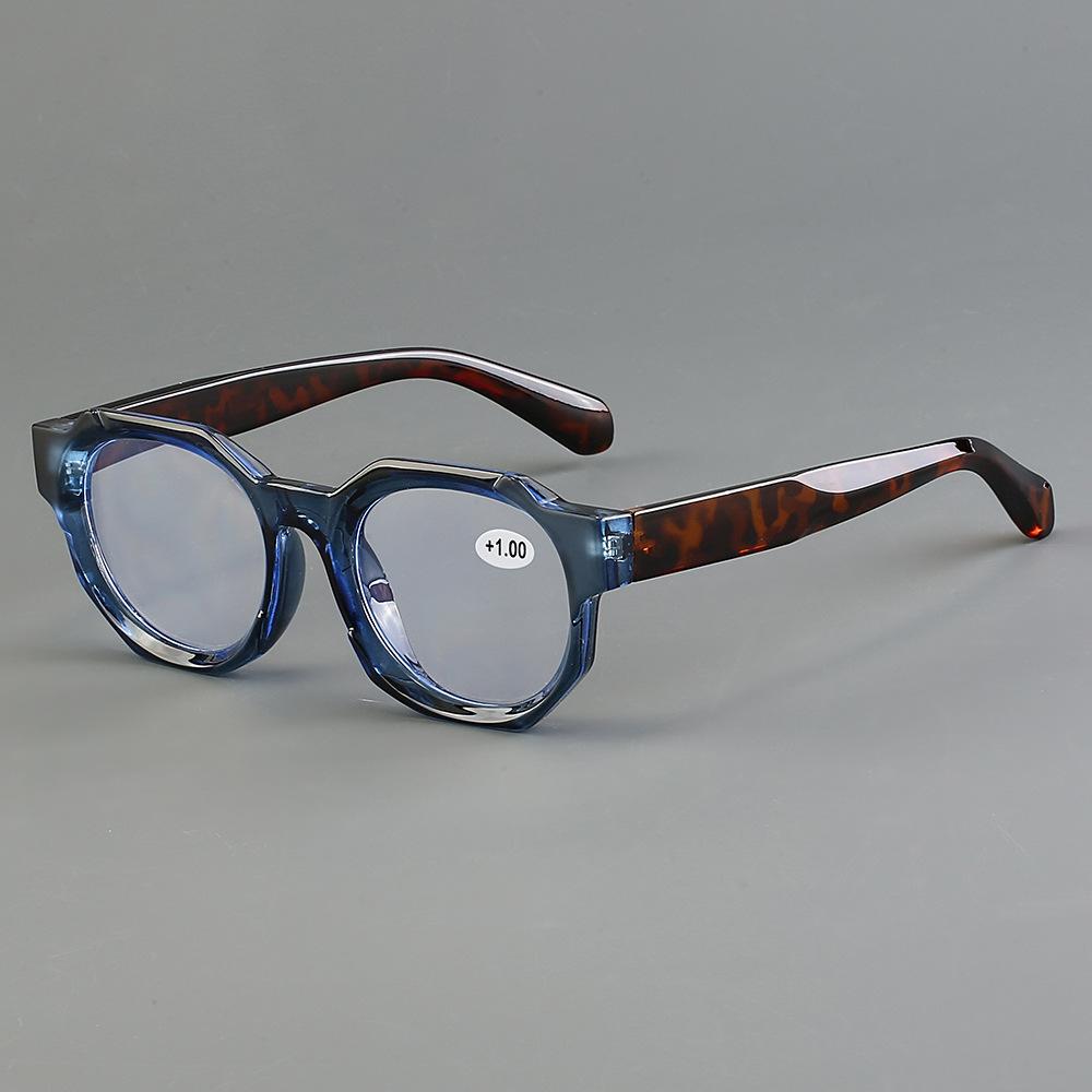 New Fashion Square Frame Reading Glasses Men and Women Fashion High-definition Anti-blue Light Glasses Presbyopia Glasses +4.0