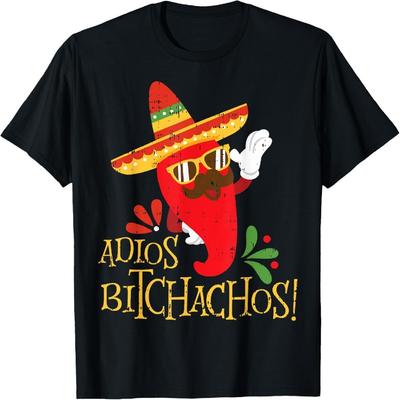 Adios Bitchachos Cinco De Mayo Mexican Chili Peppers T-Shirt