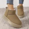 Fashion Autumn Winter Short Snow Boots for Women Solid Color Thicken Warm Cotton Shoes Woman Thick Bottom Non Slip Platform Botas Mujer