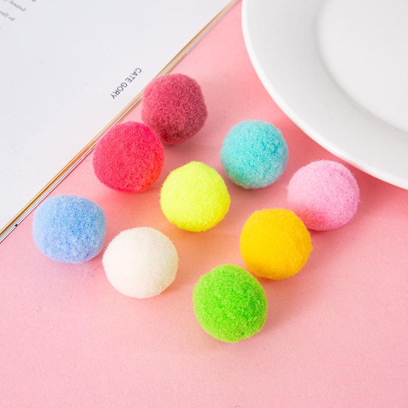 High Elastic Glitter Plush Ball - Multi-color Hat and Scarf Accessories for Children's Toys