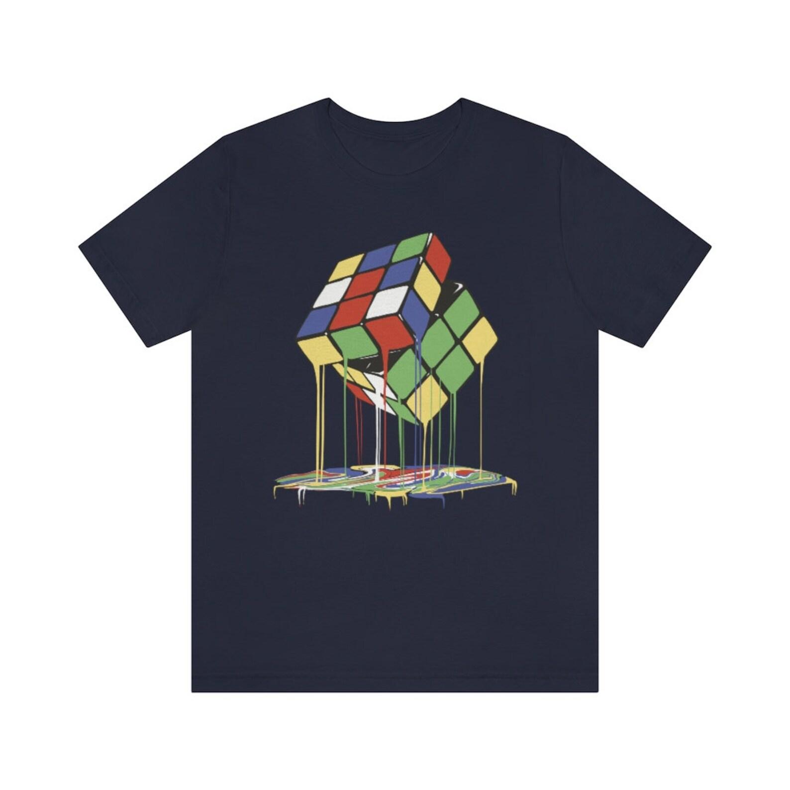 Rubik s Cube Melting Bella Canvas Unisex Jersey Short Sleeve Tee 150