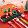 20pcs Christmas Gift Christmas Pen Hat Cubs Christmas Neutral 0.5 Black Student Neutral Pen Stationery