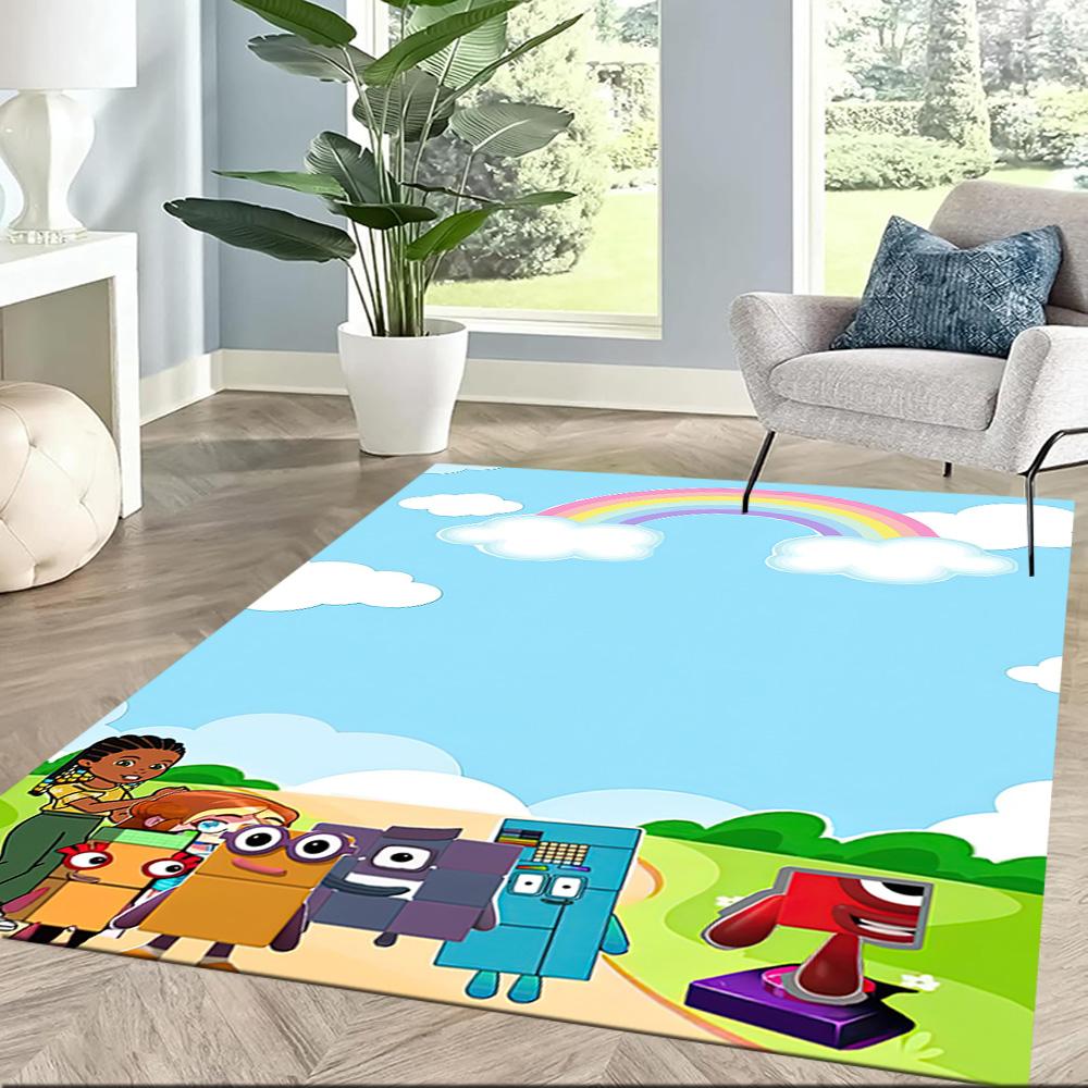 Numberblocks Area Rug Perfect for Entryway Outdoor Playrooms Foyer Anti-slip Rug Anime Office Decor Best for Christmas