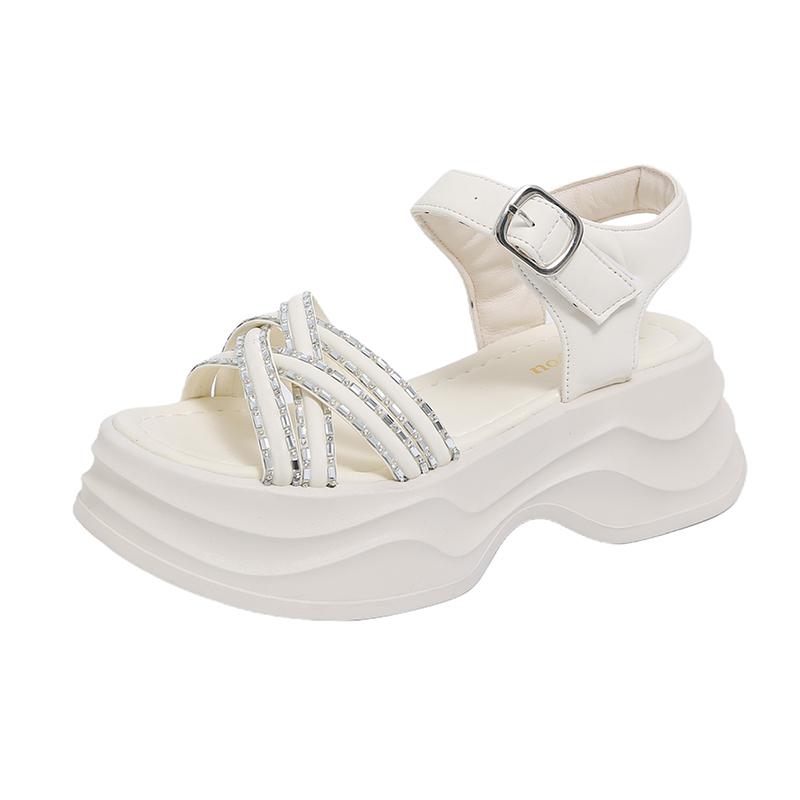

Fashion 2025 Best-selling Platform Women Sandals Summer Shoes Comfortable Low Heel Party Shoes Designer Large Size Footwear 35