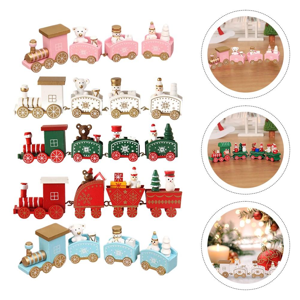 Wooden Decorative Christmas Train for Kids' Imagination Playtime