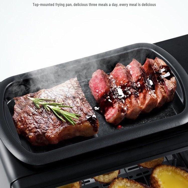 Three-in-One Multifunctional Breakfast Machine: Toaster & Mini Oven, 110V-220V