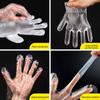 100pcs Disposable Gloves Food Grade Plastic Transparent Gloves for Restaurant Fried Chicken Pizza Gloves Kitchen Tableware