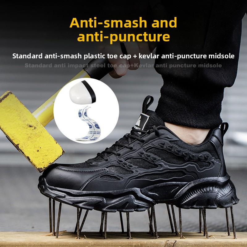Men's Safety Shoes Insulated 6kV Men Sneakers Lightweight Breathe Working Shoes Steel Toe Sneakers Anti Smashing Anti Stabbing