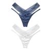 2 Pcs Postpartum Sheer Mesh Underwear for Women Low Waist See Through Thong Breathable Ultra Thin V String Panties