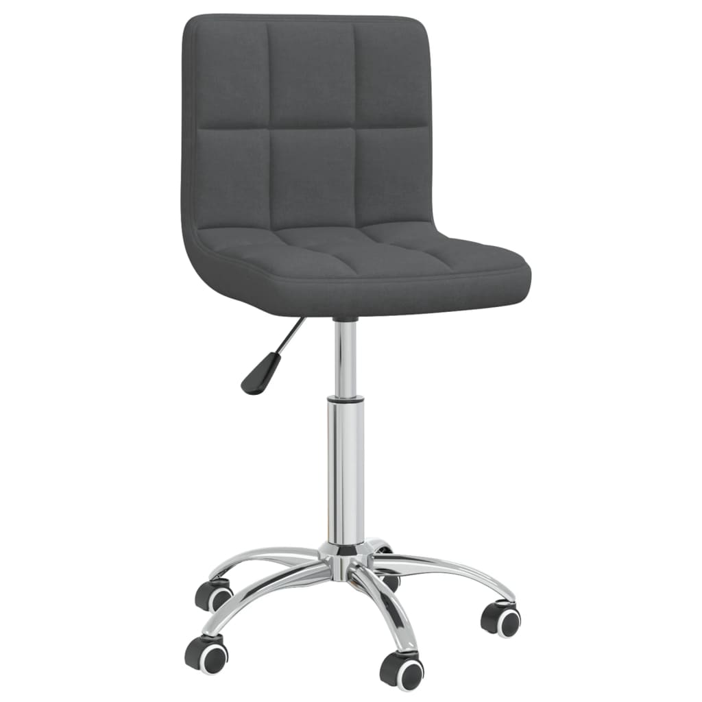 Dining Chair Swivel Dark Grey Fabric