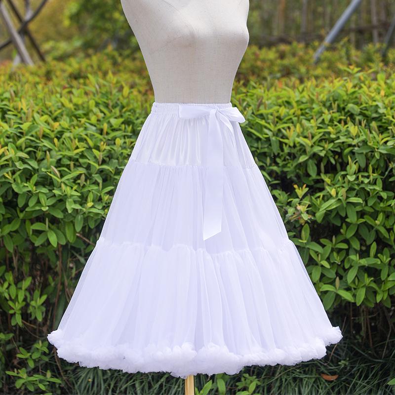 55cm Lolita Black & White Tulle Cloud Cotton Petticoat