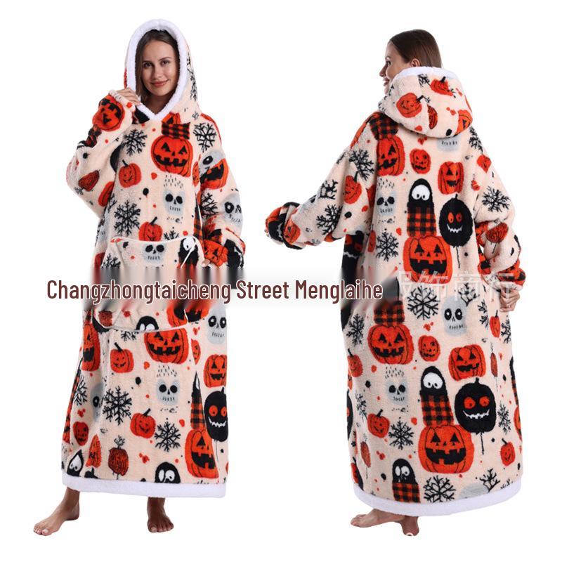 Women's Winter Cozy Velvet Robe - Double-Sided Soft Cotton for Cold Protection and Comfort
