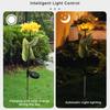1 head Sunflower Lights Solar Flower Lights Outdoor Garden Lamps Waterproof Decorative Stake Lights for Landscape Yard Patio