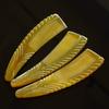 Natural textured yak horn head massage comb, long handle horn carved comb 20cm large yak horn comb