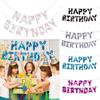 16 inch Happy Birthday Balloons Bow Ribbon Birthday Party Decoration Letter Balloons Balloon Set Aluminum Foil Balloons Party