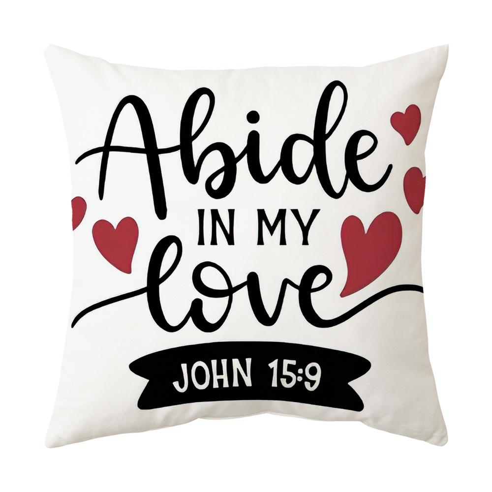 

Valentine s Day Pillowcase Letter Peach Skin Short Plush Cushion Sofa Cushion Cover Pillow 45 * 45cm (collection priority delivery)