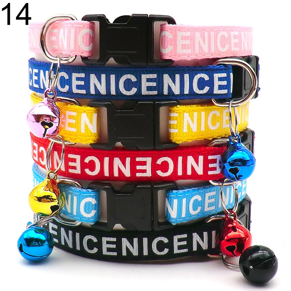 100Pcs  Colorful Dog Collar Adjustable Pet Dog Collars Necklace Durable Puppy Pug Bulldog Collars For Small Dogs