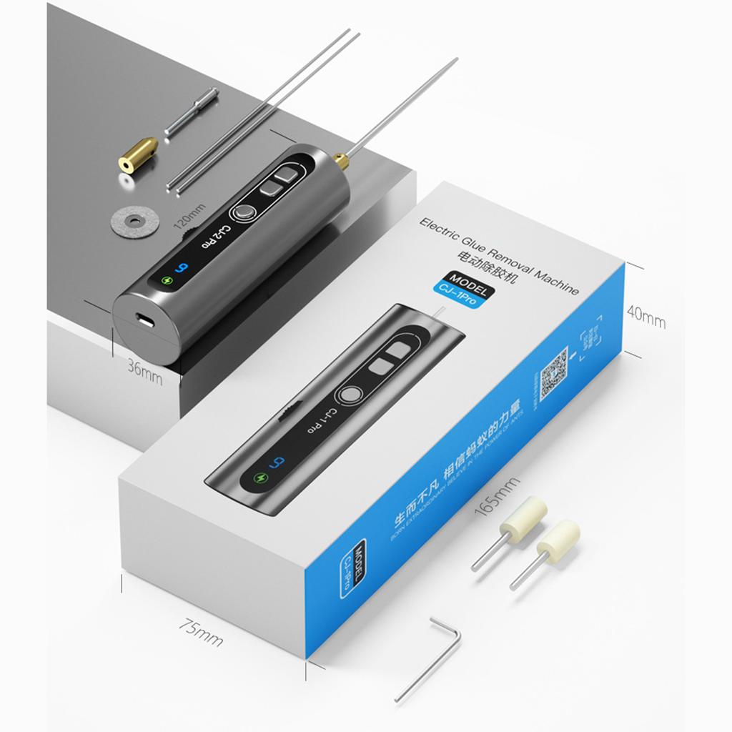 Elektrisches Klebstoffentferner-Werkzeug Telefonbildschirm Entkleber 9-stufig einstellbare LCD-Reinigungsmaschine Kommt mit verschiedenen Zubehörteilen CJ 1Pro Klebstoffentferner