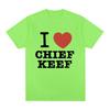 I Love Chief Keef T Shirt Fashion Casual Short Sleeve T-shirt Vintage Gothic Oversized Cotton T-shirts Hip Hop Streetwear