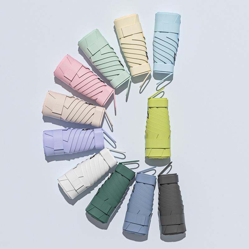 Flache 60% Rabatt, sechs offene Ringschnalle, Sonnenschirm, Sonnenschutzschirm, kleiner frischer Schirm, 50% Rabatt für beides Wetter und Regen.